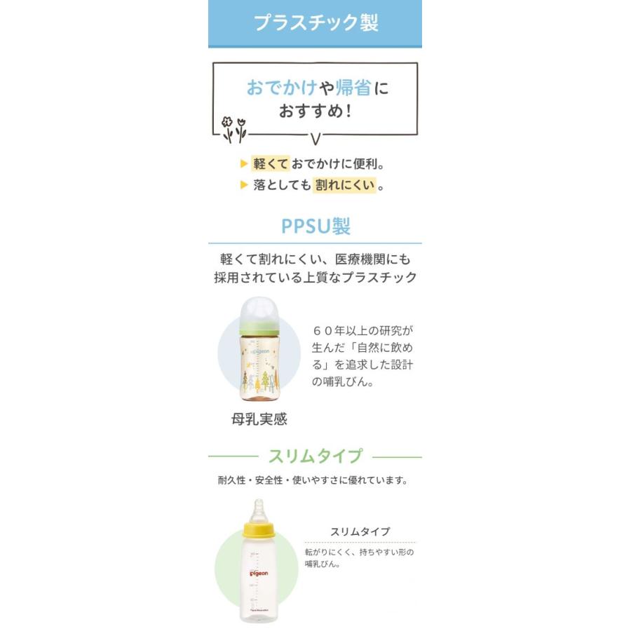 Pigeon（ピジョン） 母乳実感 哺乳びん 耐熱ガラス製 240ml 傷がつき