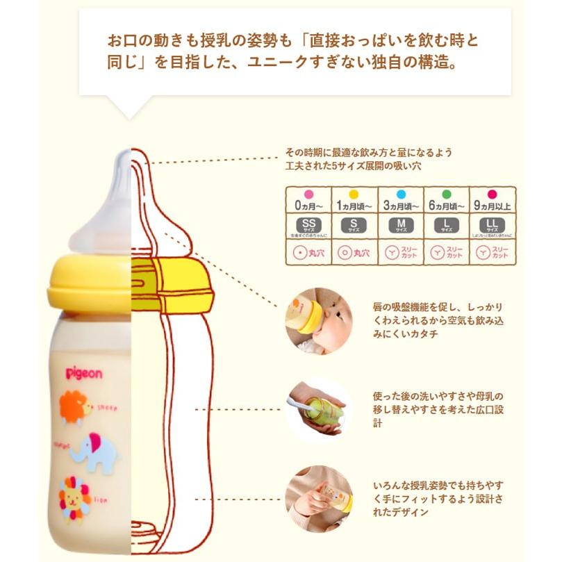 ピジョン 母乳実感 哺乳びん プラスチック製 240ml 哺乳瓶 1個 アニマル柄 スター柄 トイボックス柄 オレンジイエロー グリーン Pigeon B倉庫 Plh ママとベビーのlove Peace 通販 Yahoo ショッピング