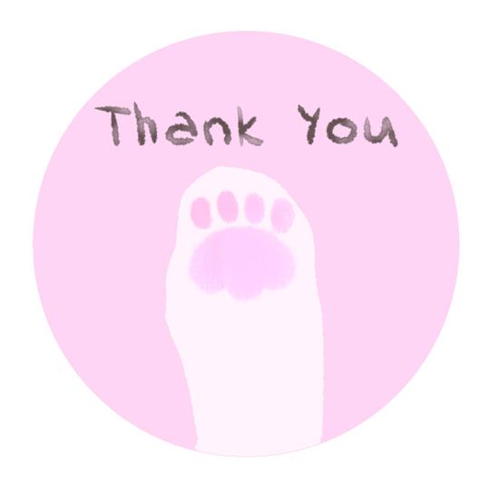 お世話になりました シール ねこ 猫 24枚 かわいい ギフト お礼 | 