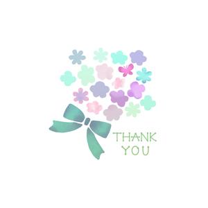 ありがとう シール サンキューシール ブーケ 花 花束 かわいい プチギフト お礼 24枚 |  | 03