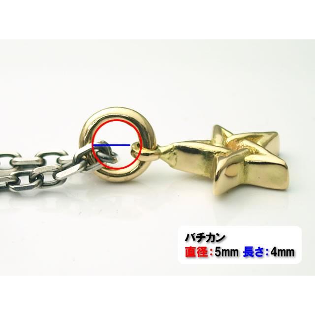 【シルバーアクセサリーラブクラフト】１８金製の五芒星（ペンタグラム）ペンダントトップ（小サイズ）スモール【１８金製イエローゴールド】の画像