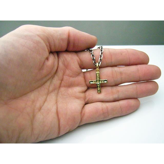 【シルバーアクセサリーラブクラフト】18金製　ＧＢＹクロスペンダントトップ（ショートサイズ）【１８金製イエローゴールド】の画像