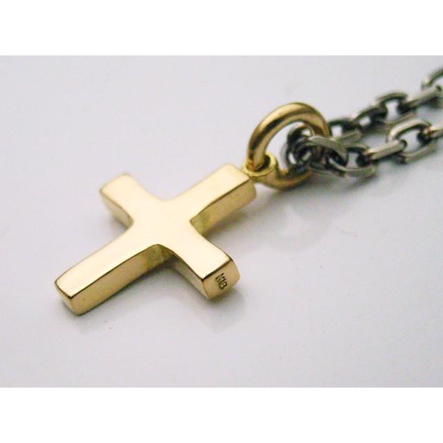 【シルバーアクセサリーラブクラフト】18金製　ＧＢＹクロスペンダントトップ（ショートサイズ）【１８金製イエローゴールド】の画像