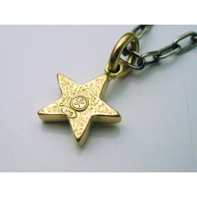 【シルバーアクセサリーラブクラフト】１８金製の五芒星（ペンタグラム）ペンダントトップ（中サイズ）ミディアム【１８金製イエローゴールド】の画像