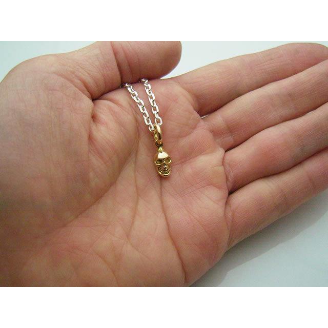 【18Kゴールド】１８金製のスカルペンダントトップ【ドクロ、ガイコツ】の画像
