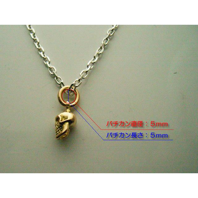 【18Kゴールド】１８金製のスカルペンダントトップ【ドクロ、ガイコツ】の画像