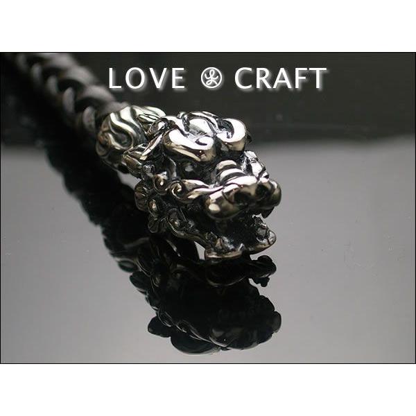 シルバーアクセサリー】狛犬レザーブレスレット【送料無料