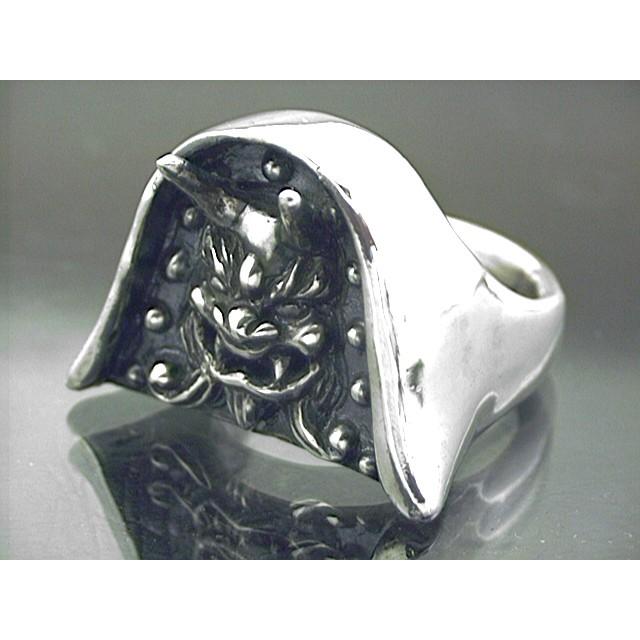 シルバーアクセサリーラブクラフト】鬼瓦リング【和柄リング】【送料