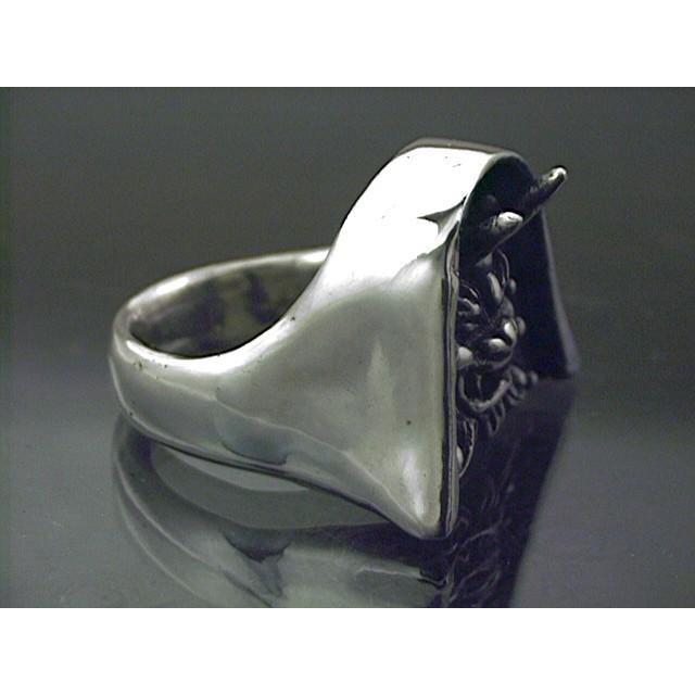 シルバーアクセサリーラブクラフト】鬼瓦リング【和柄リング】【送料