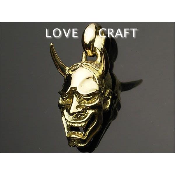 18Kイエローゴールド】18金製の般若ペンダントトップ 【和柄