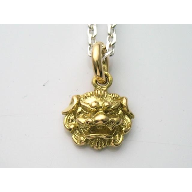 シルバーアクセサリー ラブクラフト】18金製の唐獅子ペンダント