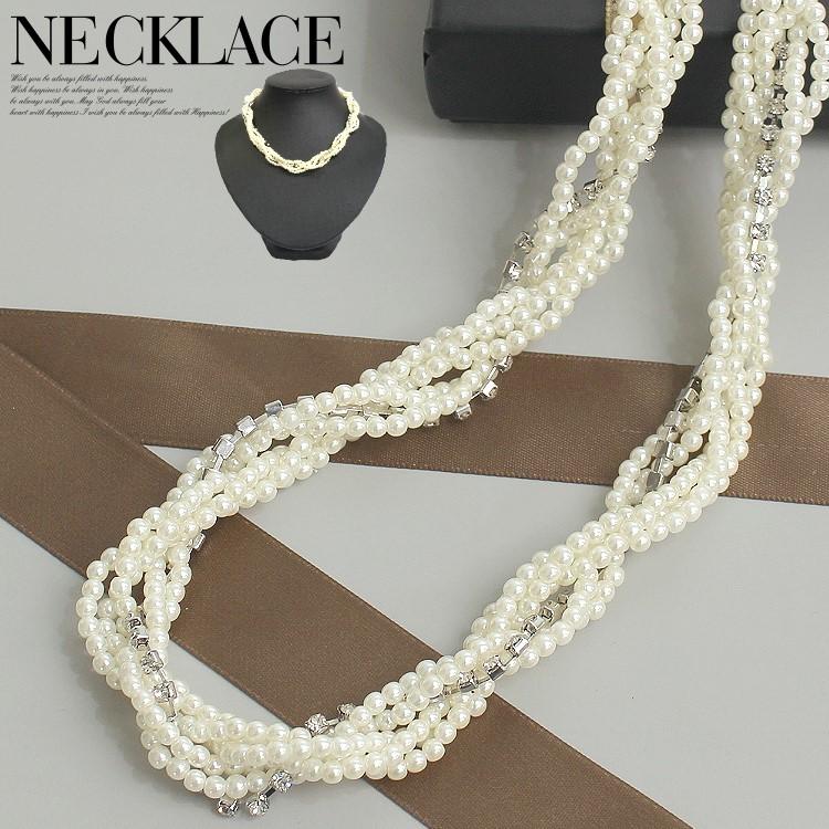 パールネックレス 結婚式 ネックレス レディース パーティーネックレス