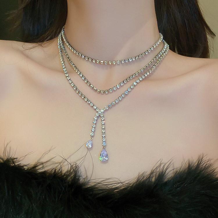 パーティーネックレス レディース ロングネックレス 結婚式 