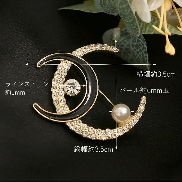 ブローチ ムーン 月 モチーフ 結婚式 入学式 卒業式 コサージュ