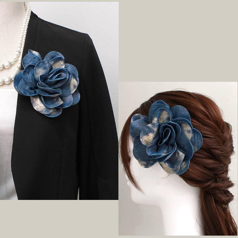 コサージュ 大きめサイズ ヘアクリップ付き ピンタイプ 入学式 卒業式