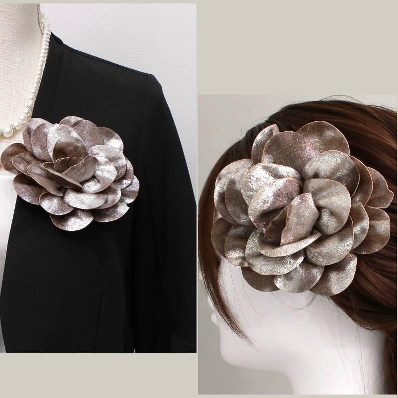 コサージュ 大きめサイズ ヘアクリップ付き ピンタイプ 入学式 卒業式