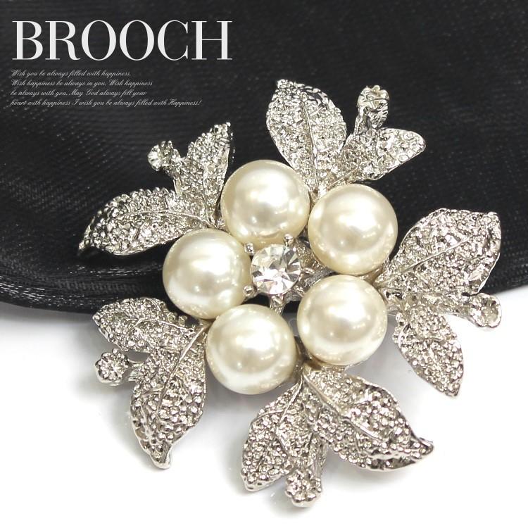 300円 おしゃれ ブローチ 結婚式 お呼ばれ パール ラインストーン ピンバッチ パーティーアクセサリー 入学式 入園式 卒業式 卒園式 パーティードレス通販クレア