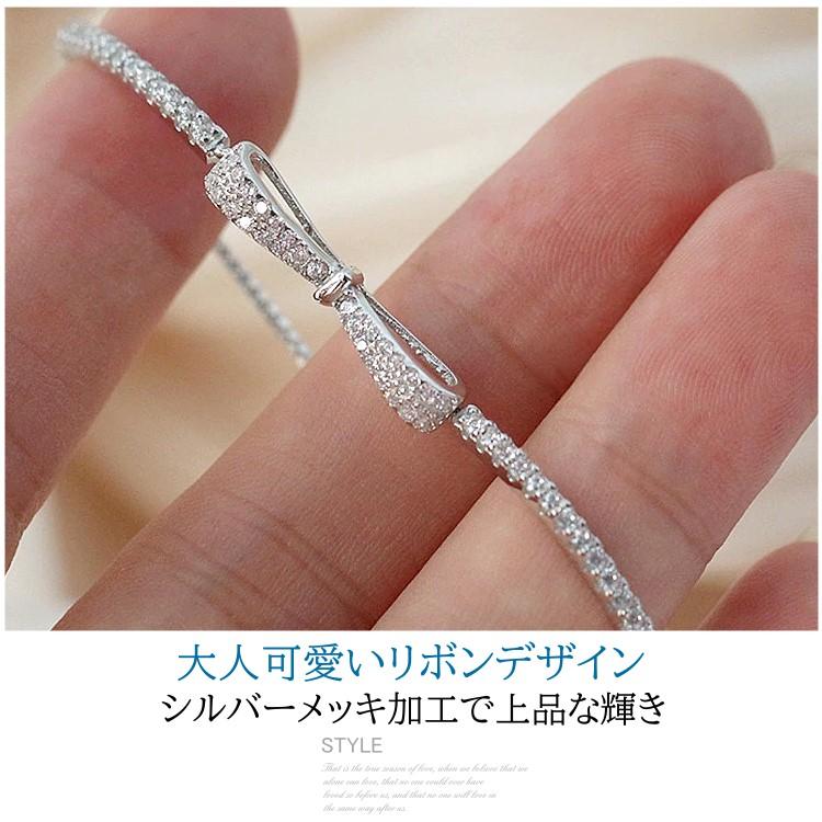 ブレスレット レディース リボンデザイン ラインストーン ゴールド 