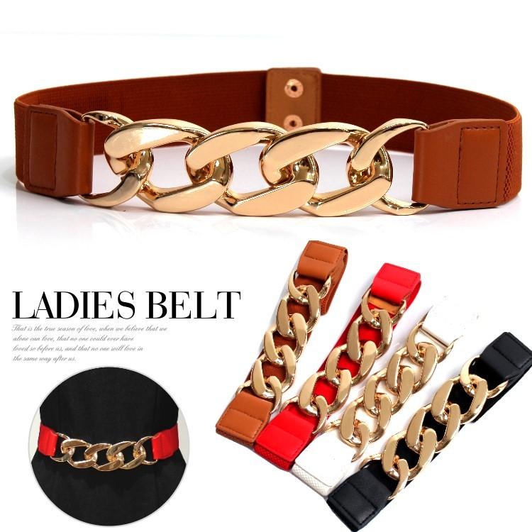 ベルト レディース 太い ゴムベルト 太ベルト お洒落 ゴールドチェーン バックル ウエストマーク かっこいい 帯締め ゴム フリーサイズ パーティードレス通販 Cbl0919c パーティードレス通販 Claire 通販 Yahoo ショッピング
