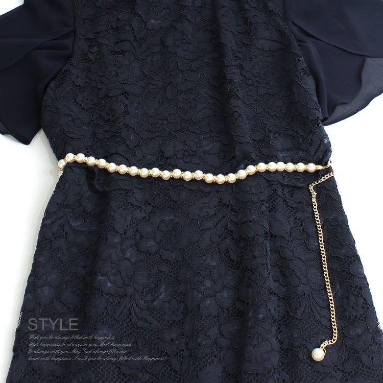 パール チェーンベルト レディース おしゃれ 細ベルト 結婚式 ドレス ベルト パールベルト ウエストマーク 2本セットで割引価格 パーティードレス 通販 プチプラ Cbl1586d パーティードレス通販 Claire 通販 Yahoo ショッピング