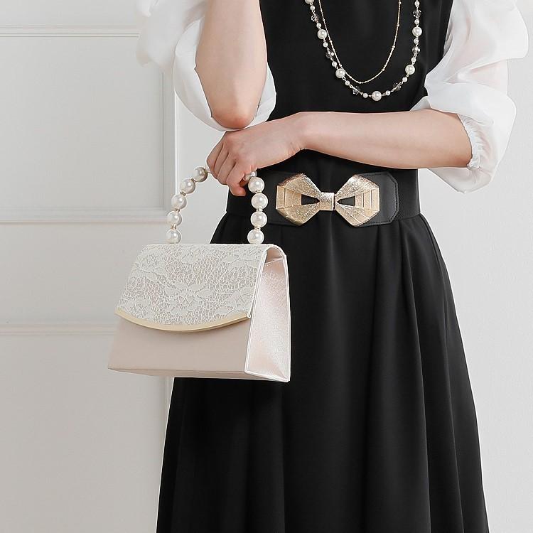 クラッチバッグ 結婚式 刺繍 クラッチ レディース ストラップ ケミカルレース ショルダーバッグ パール バッグ パーティ