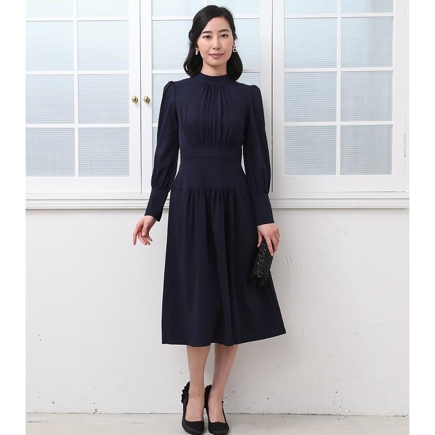 パーティードレス 袖あり 結婚式 ワンピース 長袖 ミモレ丈 20代 30代 40代 大きいサイズ 秋冬 発表会 演奏会 同窓会 謝恩会 着やせ パーティードレス 通販