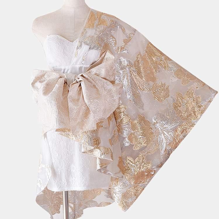 花魁 コスプレ キャバドレス 着物 ミニワンピース ワンショルダー 帯 