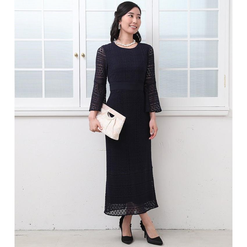 大特価放出 パーティードレス ロングドレス 結婚式 ワンピース レース 袖あり ロング丈 代 30代 40代 タイト 二次会 謝恩会 同窓会 発表会 演奏会 お呼ばれドレス パーティドレス 色 ネイビー Www Naahac Com