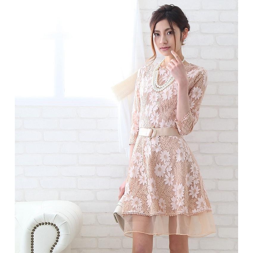 パーティードレス 20代 袖あり 発表会 ドレス 大人 結婚式 ワンピース