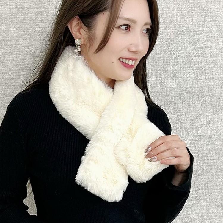 マフラー フェイクファー ティペット 可愛い レディース エコファー