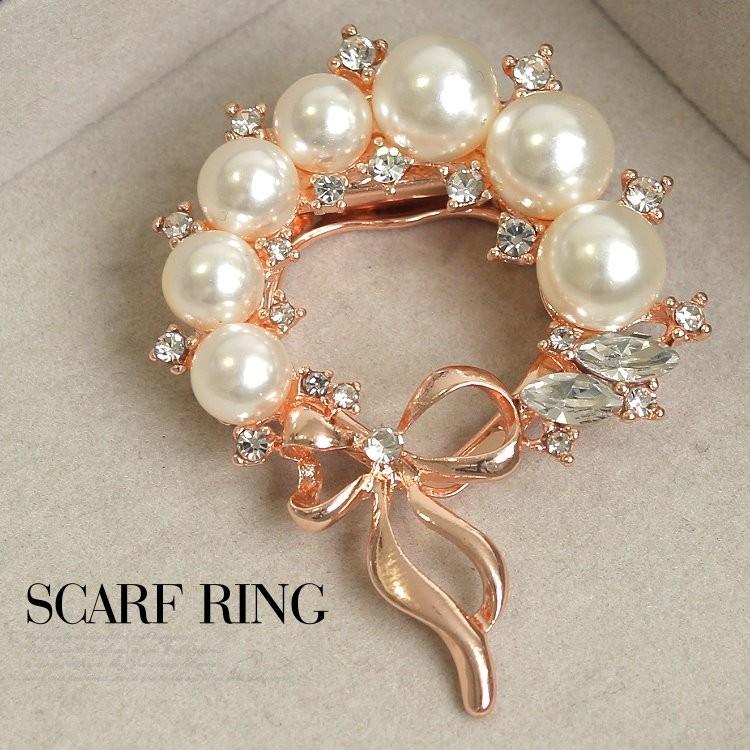 スカーフリング ストールクリップ スカーフ留め具 巻き方 ショールクリップ アクセサリー パール ストール ワンタッチで簡単 アクセ パーティードレス通販 Csr6c パーティードレス通販 Claire 通販 Yahoo ショッピング