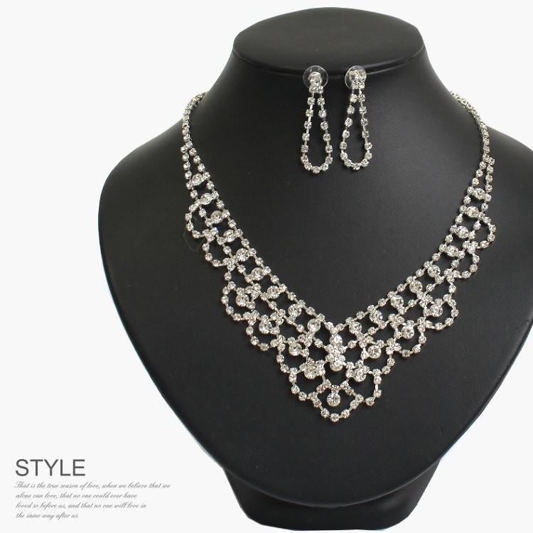 ネックレス レディース 結婚式 パーティー 選べるピアス イヤリングセット 発表会 二次会 ウエディングアクセサリー |  | 05