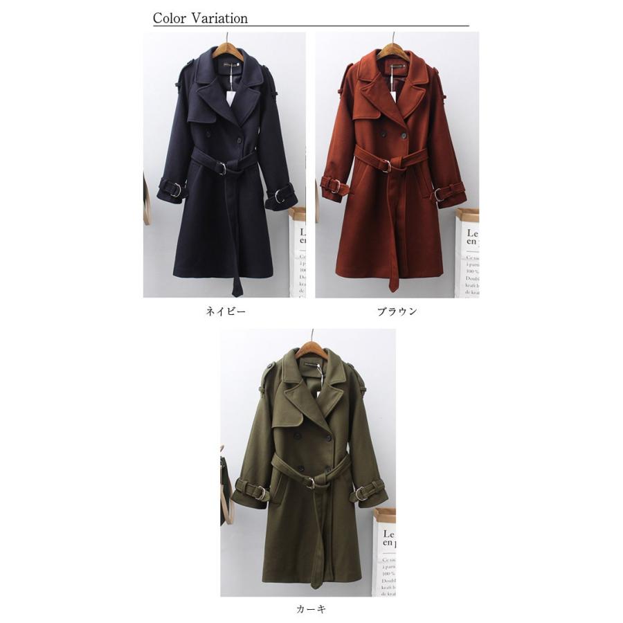 トレンチコート 可愛い 定番 シンプル Aライン ミディアム ダブル 秋冬 コート フェルト アウター レディース 体型カバー J1337ba Love Girls 通販 Yahoo ショッピング