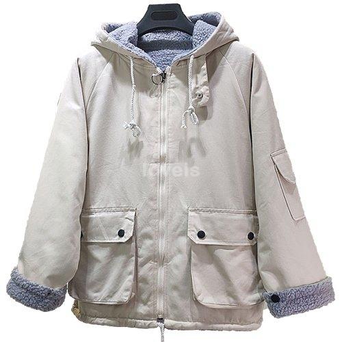 定休日以外毎日出荷中 フーデッドジャケット モッズコート ショート丈 かわいい レディース ファー カジュアル アウター 秋冬 デイリー モッズ ミリタリーコート カラー アプリコット Www Oroagri Eu