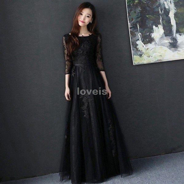 超歓迎 二次会 ウェディング 袖あり 結婚式 ドレス パーティー 演奏会 ロングドレス 発表会 Lt 475 大きいサイズ レース お呼ばれ パーティドレス サイズ Xl Pathwaysfl Org