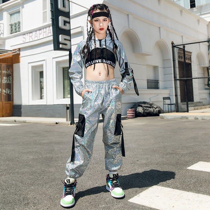 キッズダンス衣装 セットアップ ヒップホップダンス衣装 韓国 キッズ ダンス衣装 ヒップホップダンスパンツ