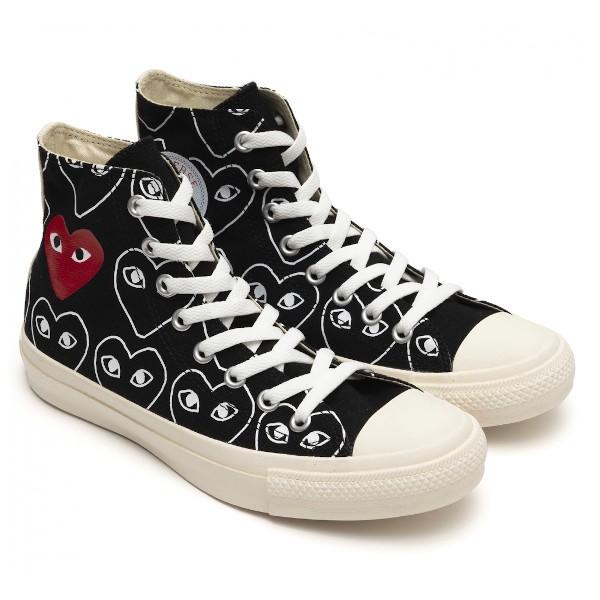 プレイ コムデギャルソン x Wネーム スニーカー COMME des GARCON メンズ レディース ハイカット 総柄 :PLAY-CONVERSE04:Love Letters - - Yahoo!ショッピング