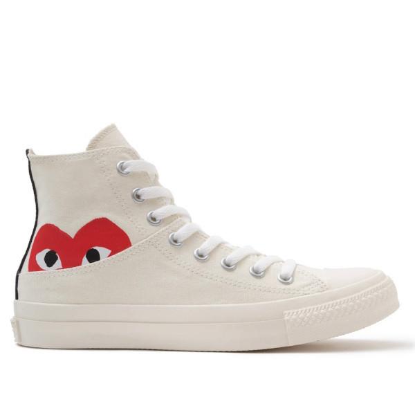 国内正規品 プレイ コムデギャルソン x コンバース Wネーム スニーカー PLAY COMME des GARCON CONVERSE メンズ レディース ハイカット｜loveletters｜02