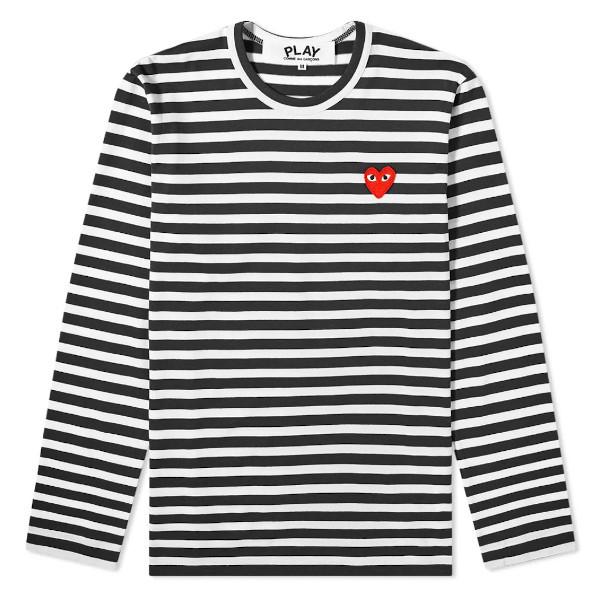 プレイ コムデギャルソン ロンT ボーダー カットソー メンズ PLAY COMME des GARCON 長袖