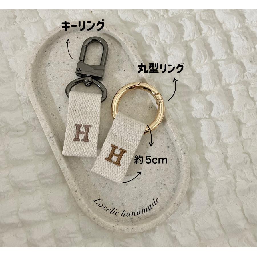 イニシャルネームタグ 全17カラー 名入れ 刺繍 ネームタグ バッグ