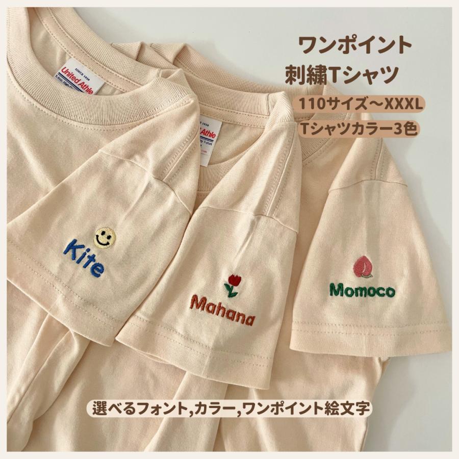 United Athle（ユナイテッドアスレ） ワンポイント刺繍 Tシャツ 名入れ