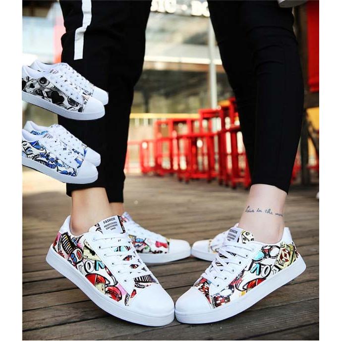 スニーカー ランニングシューズ サイズ23cm 27cm ペア カップル ペアルック 柄物 フラットシューズ ファッション 男女兼用 メンズ 結婚お祝い S68fb Loveliness 通販 Yahoo ショッピング