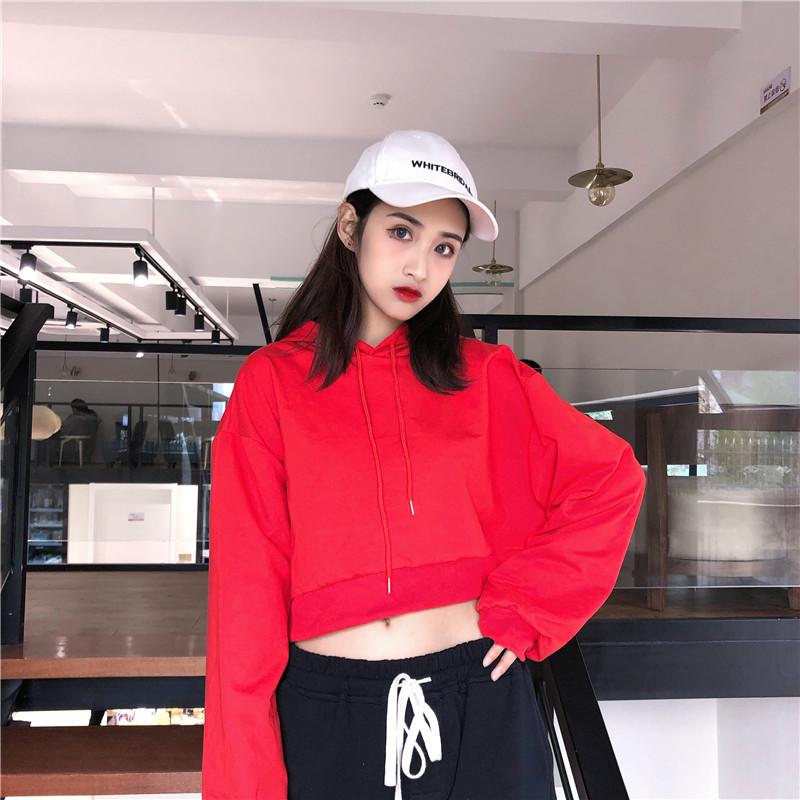 パーカー ショート丈 へそ出し トレイナー ジャズ 長袖 ダンス ショート丈トップス パーカー プルオーバー 無地 ダンス衣装 スウェット 秋服 セクシー S68yw Loveliness 通販 Yahoo ショッピング