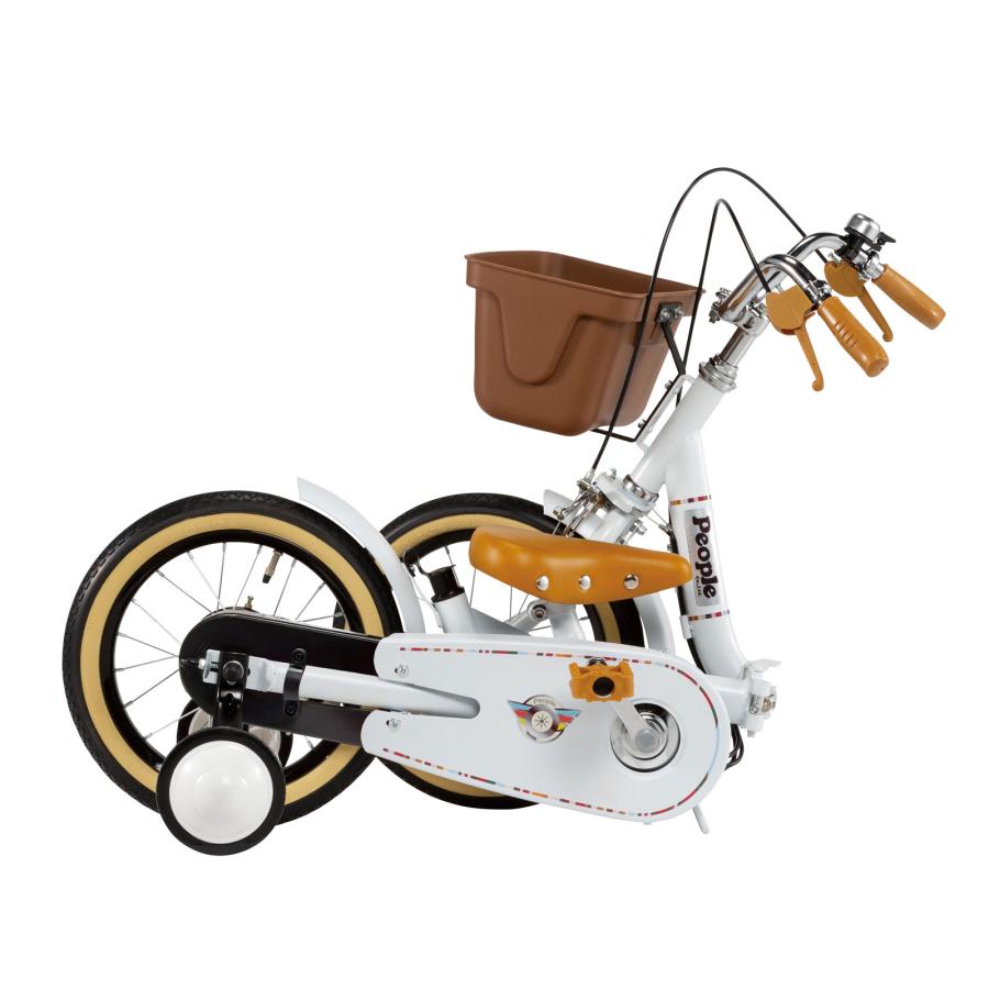 いきなり自転車 ピープル 14インチ ブルーミングホワイト かじとり式 