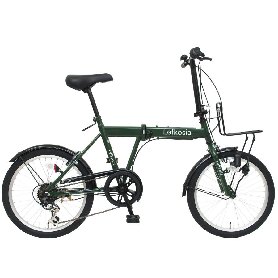 折りたたみ自転車 グリーン Shimanoブレーキ 折りたたみ自転車 20インチ スチール シマノ製 6段変速 スタンド付き