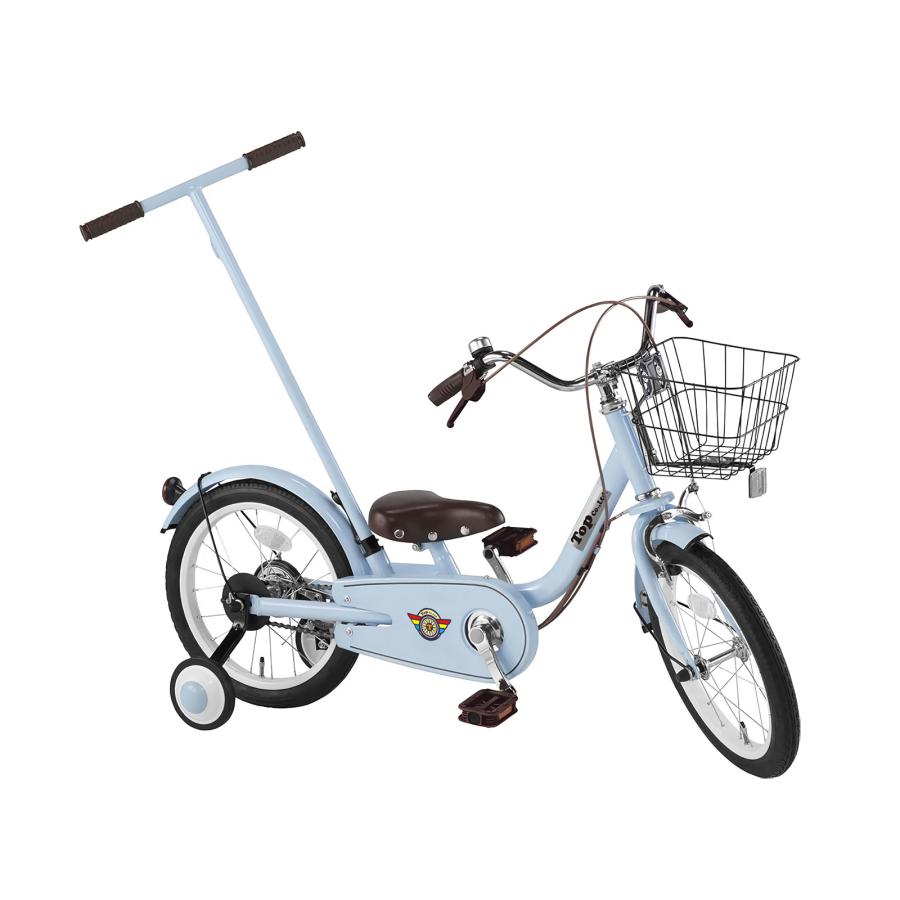 TOP いきなり自転車 子供自転車16インチ かじとり式 幼児用自転車 年中