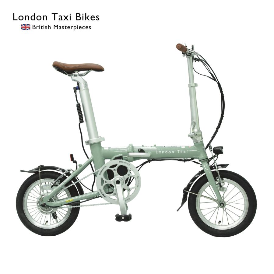 折りたたみ電動アシスト自転車 14インチ 電動自転車 【ロンドンタクシー】 London Taxi ユニオンジャック 通勤通学 オシャレ サイクリング 公園 小径車 お買い物の画像