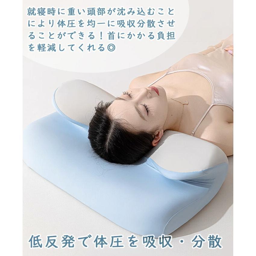 クールピロー 低反発枕 夏 冷感 枕 カバー付き ひんやり いびき防止 肩 