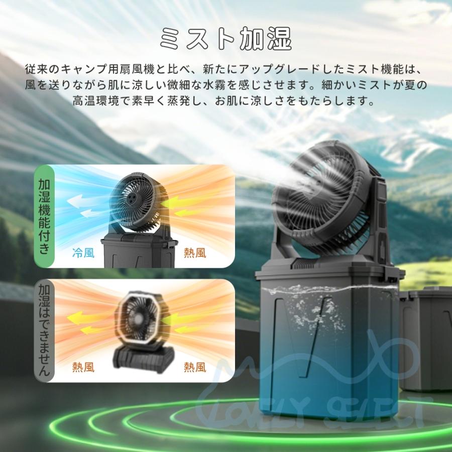扇風機　ミストファン　キャンプ　アウトドア　サーキュレーター　LEDライト　強力 扇風機 ミストファン キャンプ アウトドア サーキュレーター LED