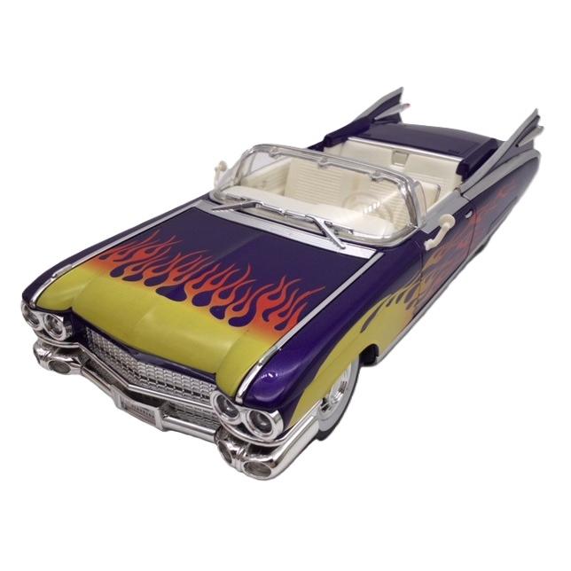 ミニカー ファイヤーパターン パープル 1/24 キャデラック 1959